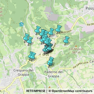 Mappa Via Montegrappa, 31017 Pieve del Grappa TV, Italia (0.53333)