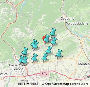 Mappa Via Montegrappa, 31017 Pieve del Grappa TV, Italia (6.0125)