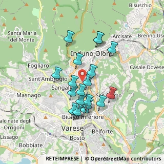 Mappa Via Monte Tagliaferro, 21056 Induno Olona VA, Italia (1.485)