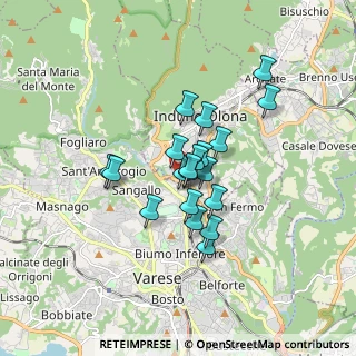 Mappa Via Monte Tagliaferro, 21056 Induno Olona VA, Italia (1.1955)