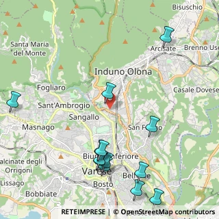 Mappa Via Monte Tagliaferro, 21056 Induno Olona VA, Italia (2.65077)