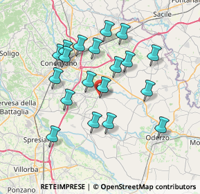 Mappa Via M.O. Cadorin, 31028 Vazzola TV, Italia (6.71526)