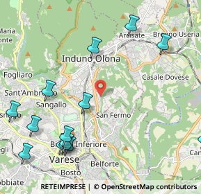 Mappa Via Arturo Ferrarin, 21056 Induno Olona VA, Italia (2.72929)
