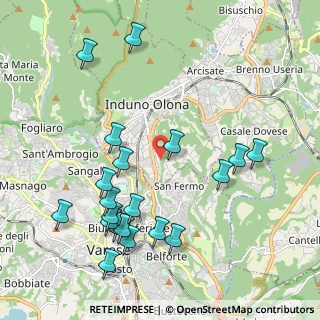 Mappa Via Arturo Ferrarin, 21056 Induno Olona VA, Italia (2.278)