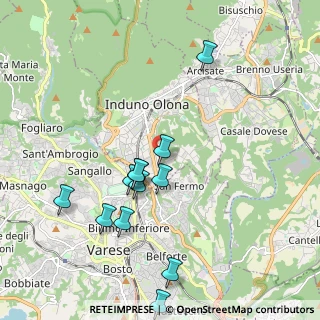 Mappa Via Arturo Ferrarin, 21056 Induno Olona VA, Italia (2.01833)