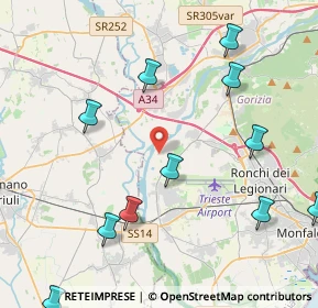 Mappa Via Guglielmo Marconi, 34070 Turriaco GO, Italia (5.42667)