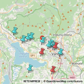 Mappa Via Romeo Lanfranconi, 21100 Varese VA, Italia (3.61308)