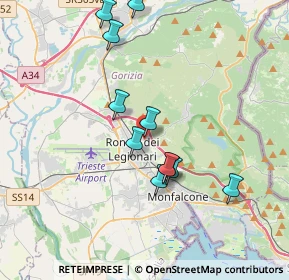 Mappa Via Pietro Zorutti, 34077 Ronchi dei Legionari GO, Italia (3.42182)