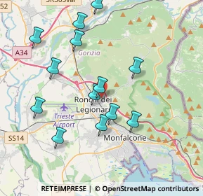 Mappa Via Pietro Zorutti, 34077 Ronchi dei Legionari GO, Italia (3.79692)