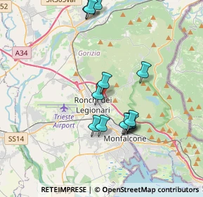 Mappa Via Pietro Zorutti, 34077 Ronchi dei Legionari GO, Italia (3.45462)