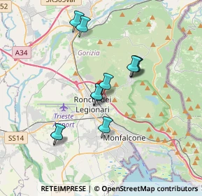 Mappa Via Pietro Zorutti, 34077 Ronchi dei Legionari GO, Italia (3.05636)