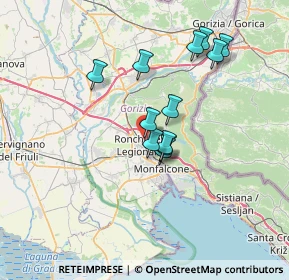 Mappa Via Pietro Zorutti, 34077 Ronchi dei Legionari GO, Italia (5.76917)