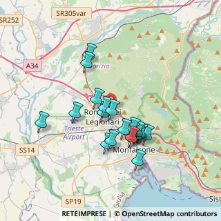 Mappa Via Brigata Modena, 34077 Ronchi dei Legionari GO, Italia (3.017)