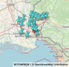 Mappa Via Pietro Zorutti, 34077 Ronchi dei Legionari GO, Italia (10.06667)