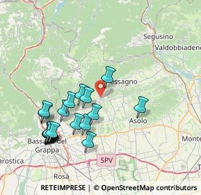 Mappa 31017 Pieve del Grappa TV, Italia (8.1355)