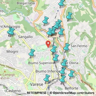 Mappa Via Enrico Butti, 21100 Varese VA, Italia (1.108)