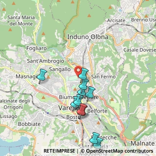 Mappa Via Enrico Butti, 21100 Varese VA, Italia (2.01636)
