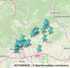 Mappa Via M. del Cavolo, 31017 Crespano del Grappa TV, Italia (6.61)