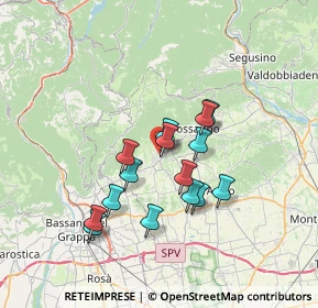 Mappa Via M. del Cavolo, 31017 Crespano del Grappa TV, Italia (5.72133)