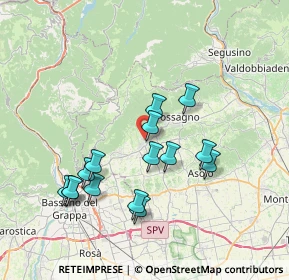 Mappa Via M. del Cavolo, 31017 Crespano del Grappa TV, Italia (7.00533)