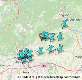 Mappa Via M. del Cavolo, 31017 Crespano del Grappa TV, Italia (7.606)