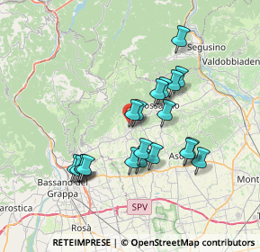 Mappa Via M. del Cavolo, 31017 Crespano del Grappa TV, Italia (6.446)