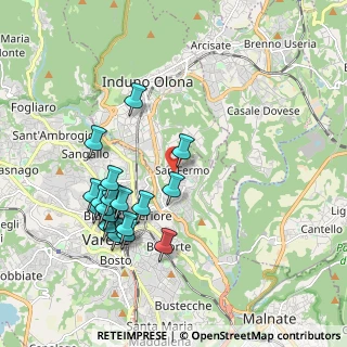 Mappa Via Tarvisio, 21100 Varese VA, Italia (1.94158)