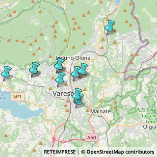 Mappa Via Tarvisio, 21100 Varese VA, Italia (3.47)