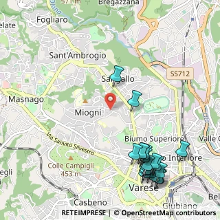 Mappa Via Bellotto Bernardo, 21100 Varese VA, Italia (1.3815)