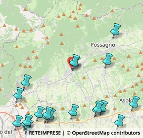 Mappa Via S. Pancrazio, 31017 Crespano del Grappa TV, Italia (6.0995)