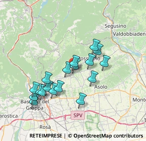 Mappa Via S. Pancrazio, 31017 Crespano del Grappa TV, Italia (6.56778)