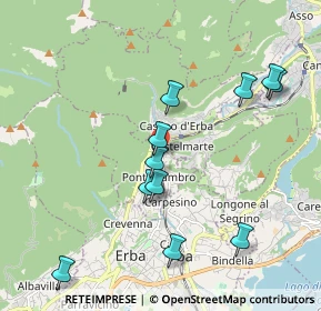 Mappa Pontelambro-Castelmarte, 22037 Ponte Lambro CO, Italia (2.00273)