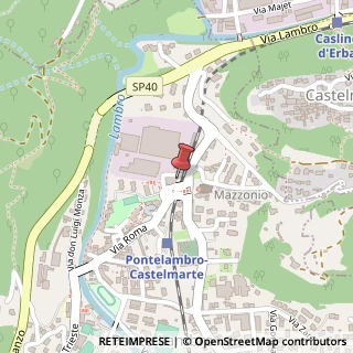 Mappa Piazza Puecher, 14, 22037 Ponte Lambro, Como (Lombardia)