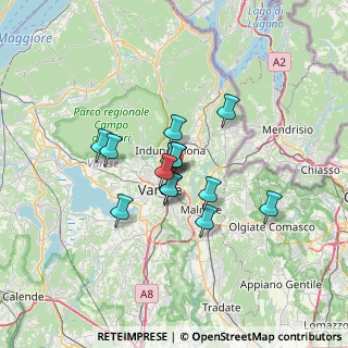 Mappa Via Rienza, 21100 Varese VA, Italia (4.53429)