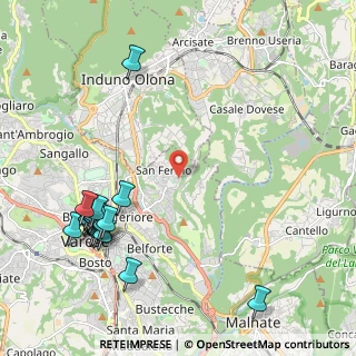 Mappa Via Landro, 21100 Varese VA, Italia (2.6385)