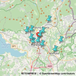 Mappa Via Galileo Ferraris, 21100 Varese VA, Italia (2.52455)