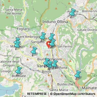 Mappa Via Galileo Ferraris, 21100 Varese VA, Italia (2.09833)