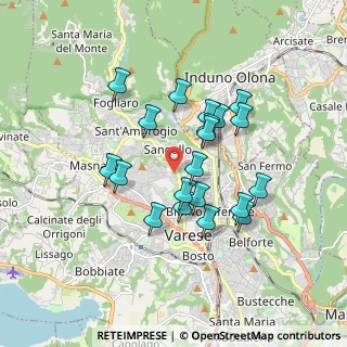 Mappa Via dei Carantani, 21100 Varese VA, Italia (1.4905)