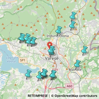 Mappa Via dei Carantani, 21100 Varese VA, Italia (4.5475)