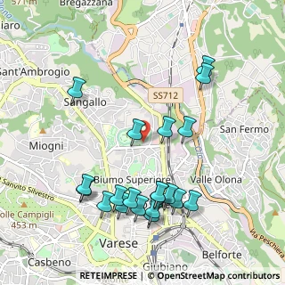 Mappa Viale Ippodromo, 21100 Varese VA, Italia (1.071)