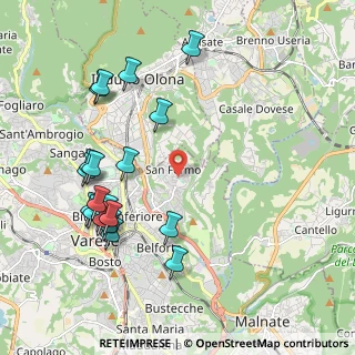 Mappa Via Pergine, 21100 Varese VA, Italia (2.2515)