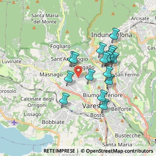 Mappa Via Montello, 21100 Varese VA, Italia (1.57176)