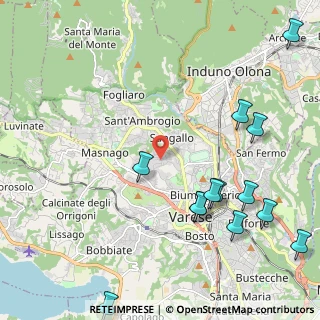 Mappa Via Montello, 21100 Varese VA, Italia (2.72923)