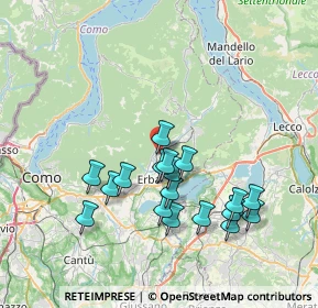 Mappa Via Alcide de Gasperi, 22037 Ponte Lambro CO, Italia (7.03167)