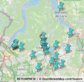 Mappa Via Alcide de Gasperi, 22037 Ponte Lambro CO, Italia (8.354)
