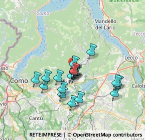 Mappa Via Alcide de Gasperi, 22037 Ponte Lambro CO, Italia (5.91)