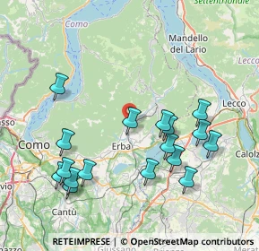 Mappa Via Alcide de Gasperi, 22037 Ponte Lambro CO, Italia (8.28059)