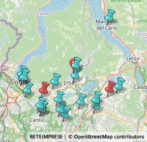 Mappa Via Alcide de Gasperi, 22037 Ponte Lambro CO, Italia (9.341)