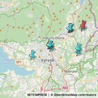 Mappa Via Thomas Alva Edison, 21100 Varese VA, Italia (3.68636)