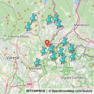 Mappa Via Cacciatori delle Alpi, 21050 Cantello VA, Italia (3.67643)